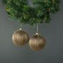 Titania 12cm Glass Bauble Gold (S/4)