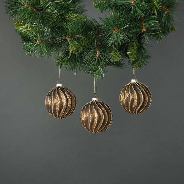 Meri 8cm Glass Bauble (S/4)