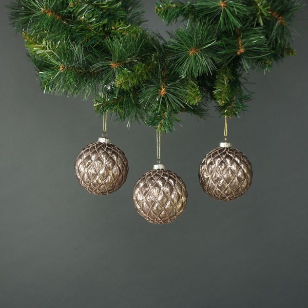 Asteria 8cm Glass Bauble (S/4)