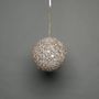 Champagne 12cm glitter bauble