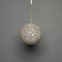 Champagne 12cm glitter bauble