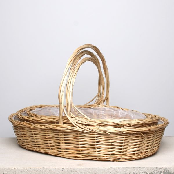 S/3 Oval Willow Basket