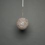 Champagne 8cm glitter bauble 