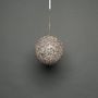 Champagne 10cm glitter bauble 