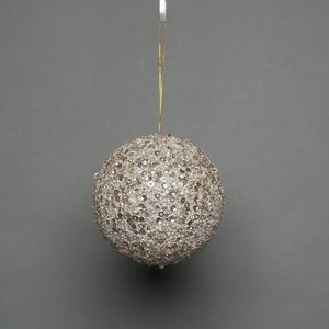 Champagne 15cm glitter bauble