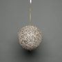 Champagne 15cm glitter bauble