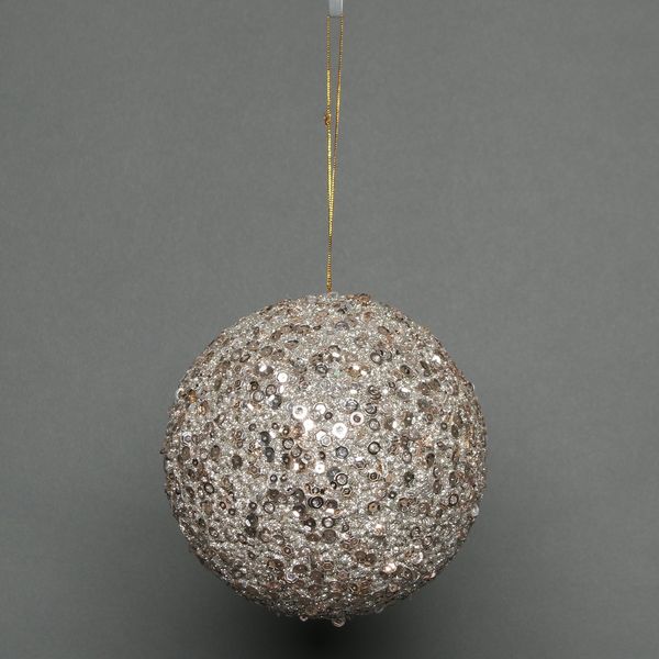 Champagne 20cm glitter bauble