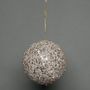 Champagne 20cm glitter bauble