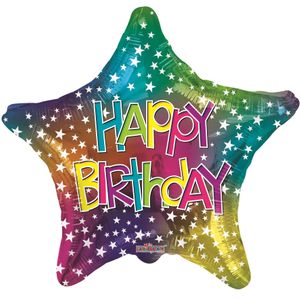 Birthday Star Multicolour Balloon (18 inch)