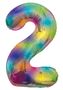 Number Balloon - 2 - Rainbow (34 inch)