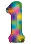 Number Balloon - 1 - Rainbow (34 inch)