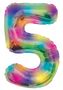 Number Balloon - 5 - Rainbow (34 inch)