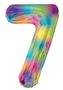 Number Balloon - 7 - Rainbow (34 inch)