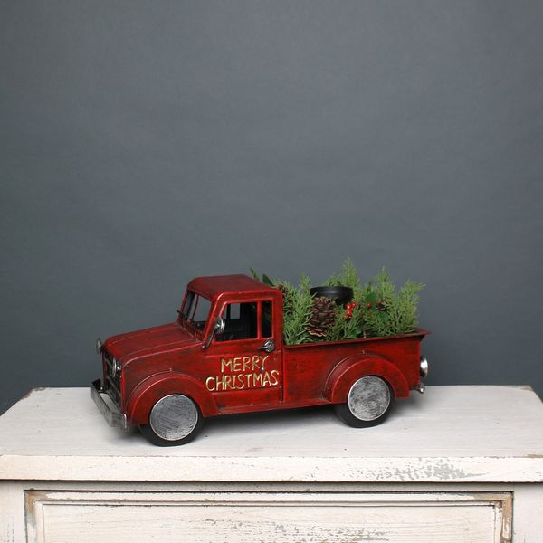 Vintage Christmas Truck w/Trees (S)