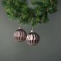 Isla 10cm Glass Bauble Dark Purple (S/4)