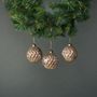 Lorelle 8cm Glass Bauble Brushed Gold (S/4)