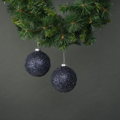 Marin 10cm Glass Bauble Blue (S/4)