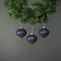 Marin 8cm Glass Onion Bauble Blue (S/4)