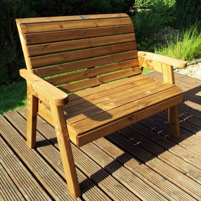 2 Seater Wooden Bench Square