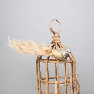 Gold Lyre Bird Gold Glitter w/clip