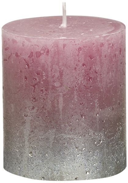 Bolsius Rustic Metallic Candle 80 x 68 - Faded Champagne Old Pink 