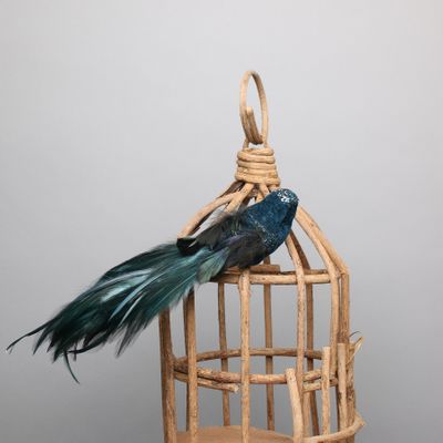 Blue Velvet Bird w/clip