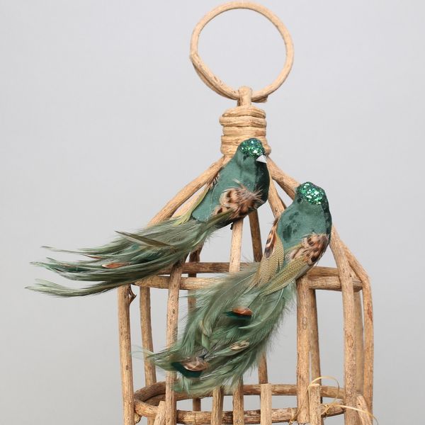 Green Pretty Bird w/clip