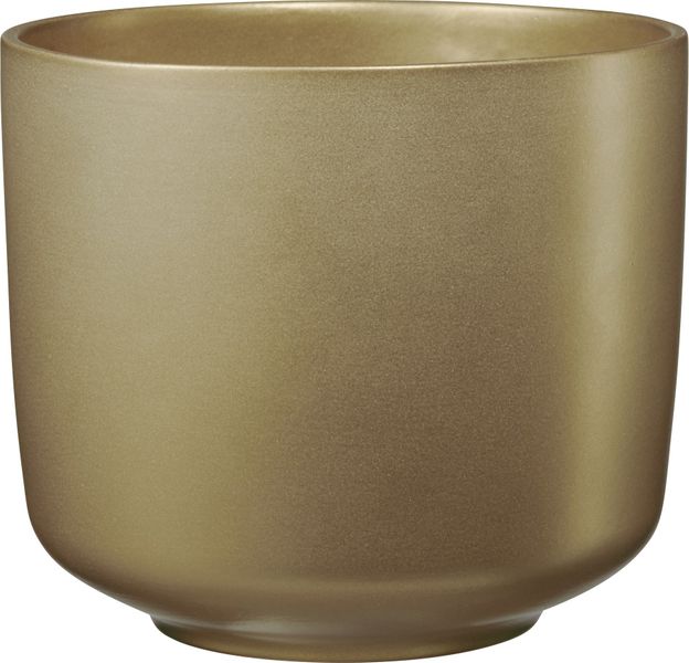 Bari Glamour Ceramic Pot Pearl Gold (W16 x H14cm)