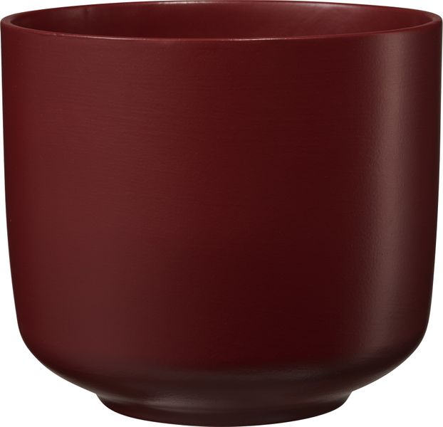 Bari Glamour Ceramic Pot Matt Wine Red (W13 x H12cm)