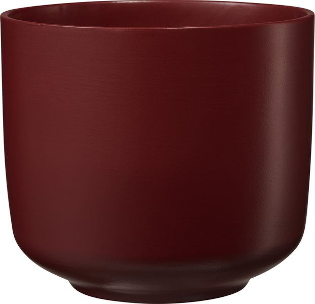 Bari Glamour Ceramic Pot Matt Wine Red (W16 x H14cm)