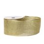 Mesh ribbon 63mm x 10 yards wire edge Gold 