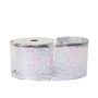 Glitter mesh ribbon 63cm x 10 yards WHITE