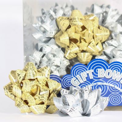 Happy Birthday Silver & Gold Gift Bows (x30)