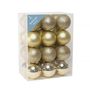 6cm Champagne Shatterproof Baubles (x24)