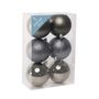 Pewter Shatterproof Baubles (8cm) (6 pieces)