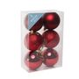 Burgundy Shatterproof Baubles (8cm) (6 pieces)