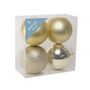 Champagne Shatterproof Baubles (12cm) (4 pieces)