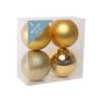 Gold Shatterproof Baubles (12cm) (4 pieces)