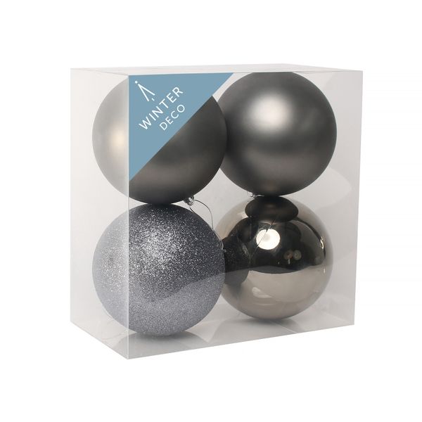 Pewter Shatterproof Babubles (12cm) (4 pieces)