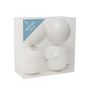 White Shatterproof Baubles (12cm) (4 pieces)