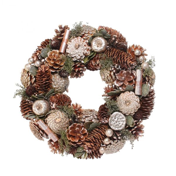 Woodland Gold Glitter Wreath