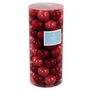 Burgundy 8cm Plastic Ball in tube (matt,shiny,glitter) x 40