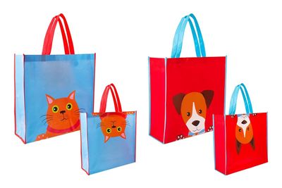  Shopping Bag 43x40x14cm 2 Asst Im Pawsome Designs	