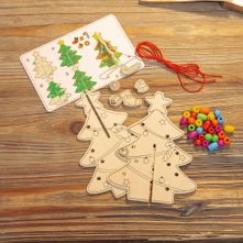 DIY COLOURFUL WOODEN CHRISTMAS TREE GIFT SET