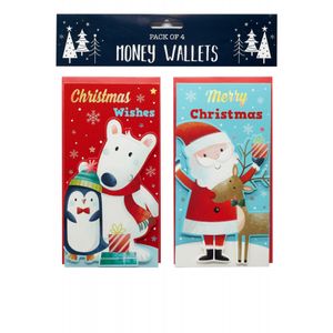 Money Wallets Santa & Friends (4 Pack)