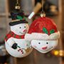 GLITTER SNOWMAN HANGING DECORATIONS