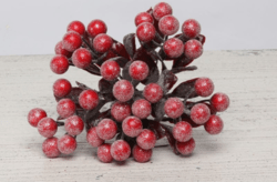 Red Berry Branch x 36 Berries 45cm