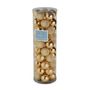 Gold 10cm Plastic Ball in tube (matt,shiny,glitter) x 50