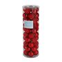 Red 10cm Plastic Ball in tube (matt,shiny,glitter) x 50