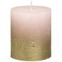 Bolsius Rustic Metallic Candle 80 x 68 - Faded Gold Pink